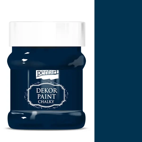 Pentart Dekor Paint Chalky vopsea cretă, 230 ml - albastru marin