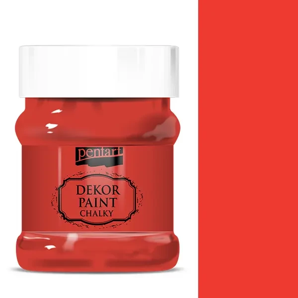 Pentart Dekor Paint Chalky vopsea cretă, 230 ml - roșu