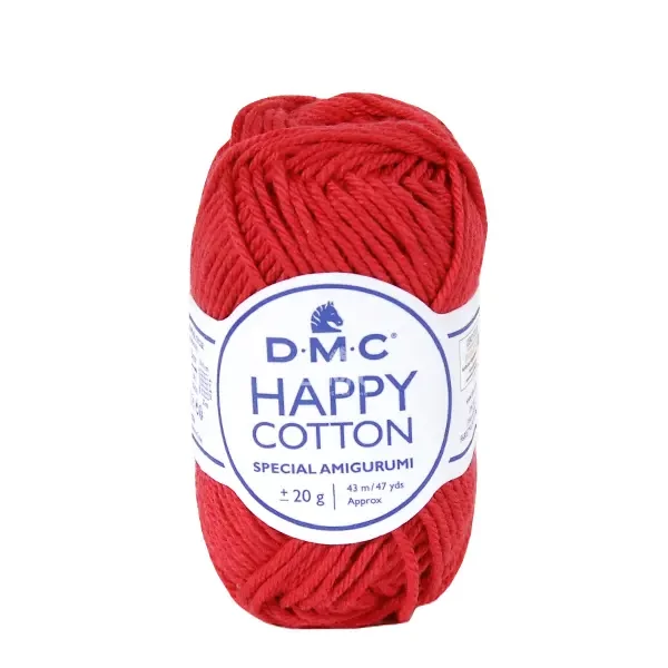 Fire de bumbac pentru amigurumi DMC Happy Cotton, 20 g - 754, karmínová