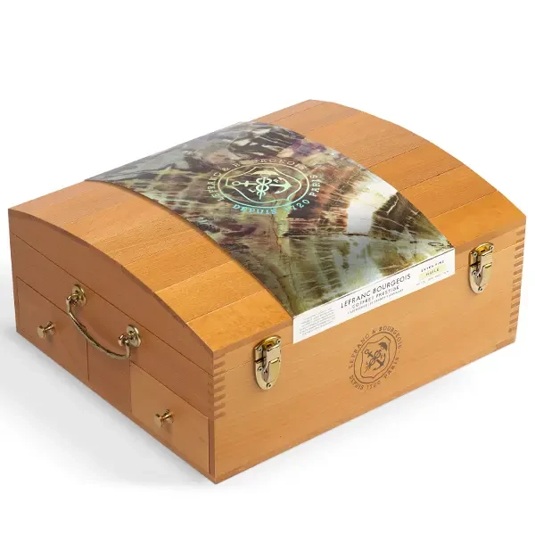 L&B Fine Set pictură în ulei - Prestige box : 28x20 ml + 4x75 ml + 2x60 ml + accesorii, cutie din lemn