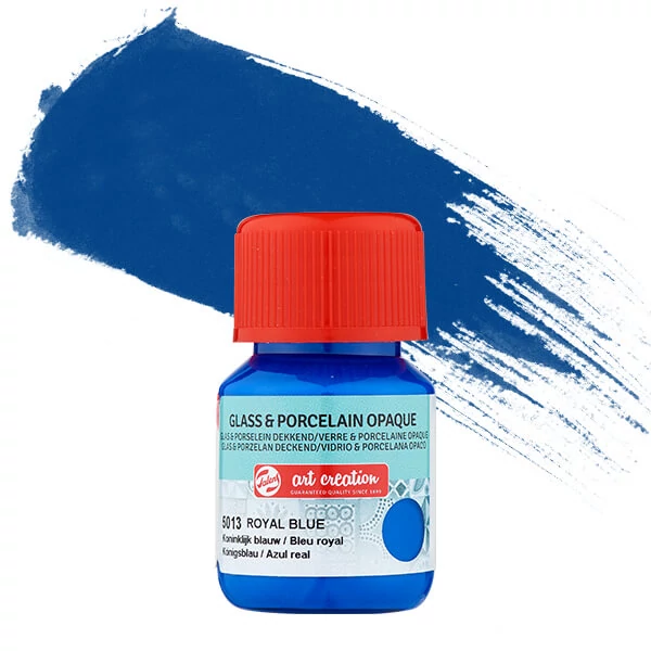 Vopsea sticlă și porțelan Art Creation, acoperitor, 30 ml - 5013 royal blue