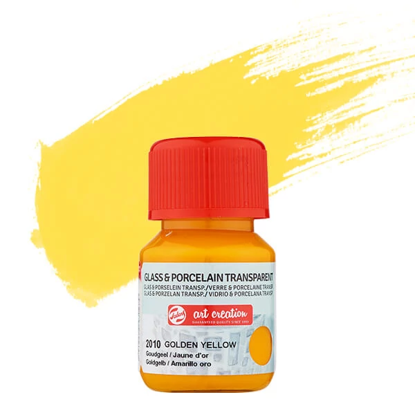 Vopsea sticlă și porțelan Art Creation, transparent, 30 ml - 2010 golden yellow