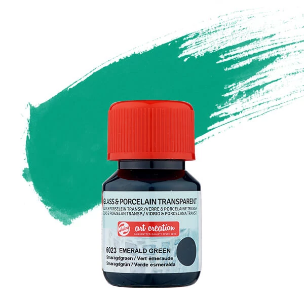 Vopsea sticlă și porțelan Art Creation, transparent, 30 ml - 6023 emerald green