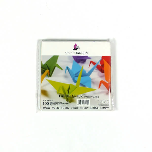 Hârtie origami, colorată - 70 g, 100 coli, 10x10 cm