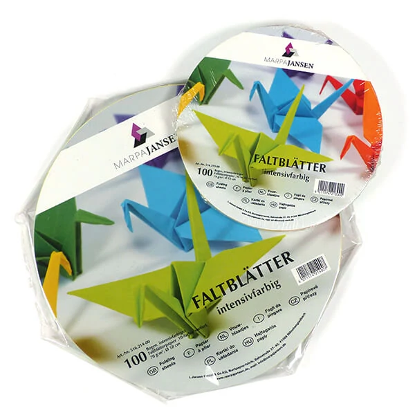 Hârtie origami, colorată - 70 g, 100 coli, cerc de 12 cm