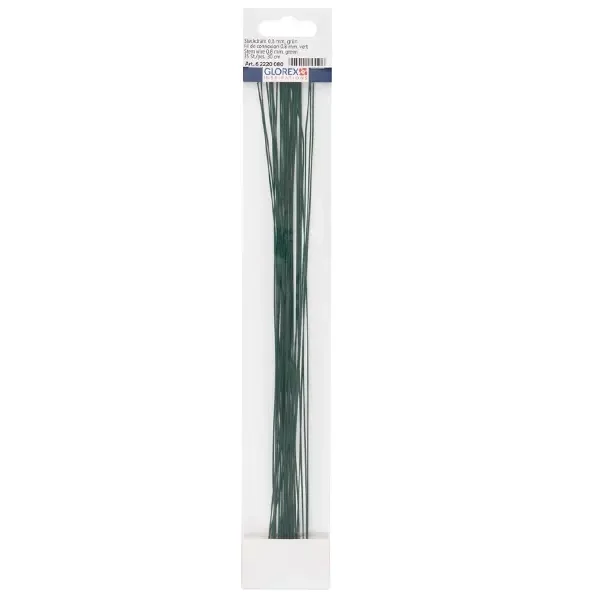 Sârmă pentru aranjamente florale, 0,8 mm, 30 cm, 35 bucăți - verde