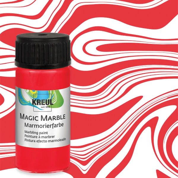 Vopsea pentru marmorare , Kreul, 20 ml - rosu