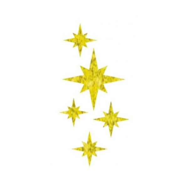 Șablon de tatuaj, șablon autoadeziv - Star 04