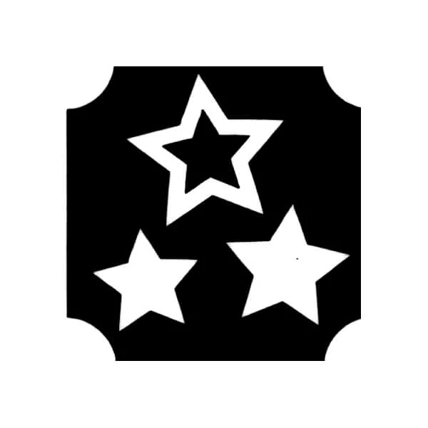 Șablon de tatuaj, șablon autoadeziv - Star 03
