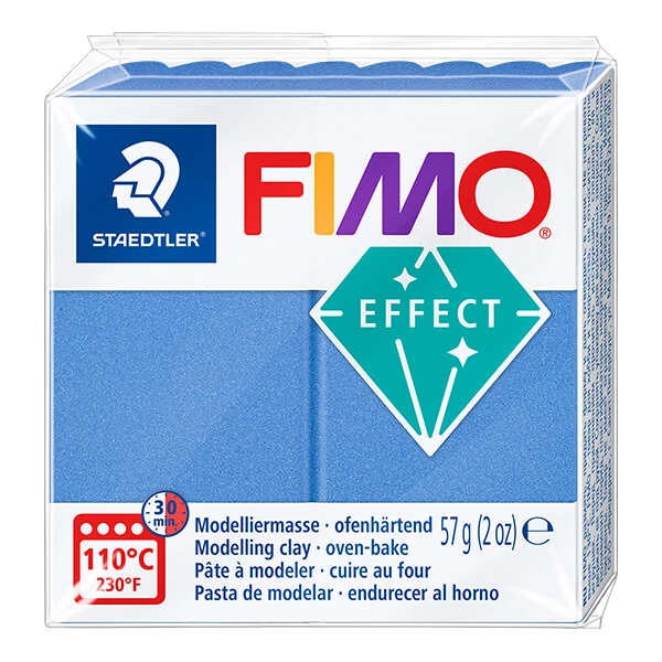 Plastilină care se întărește la coacere  FIMO Effect, 57 g - albastru metalic (8010-31)