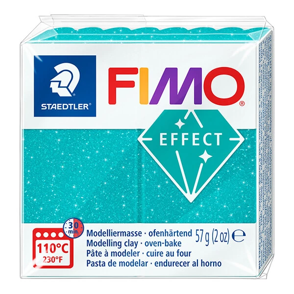 FIMO EFFECT plastilină care se întărește la coacere , 57 g - turcoaz galaxie (8010-392)