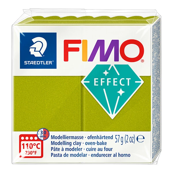 Plastilină care se întărește la coacere  FIMO Effect, 57 g - verde metalic (8010-51)
