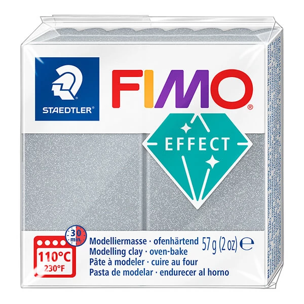 FIMO EFFECT plastilină care se întărește la coacere , 57 g - argint metalic (8010-81)