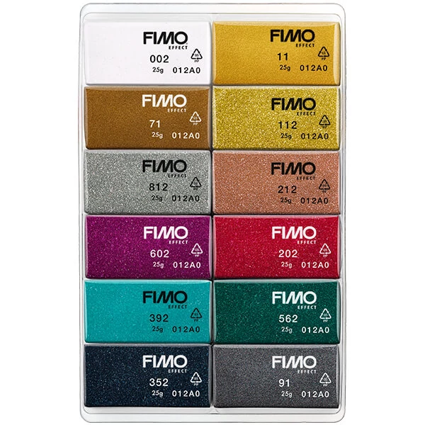 Set Plastilină care se întărește la coacere  FIMO Effect Color Pack, 12x25 g - Sparkle