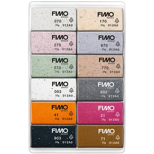 Set Plastilină care se întărește la coacere  FIMO Effect Color Pack, 12x25 g - Boho