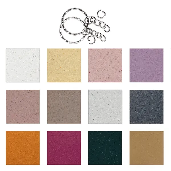 Set Plastilină care se întărește la coacere  FIMO Effect Color Pack, 12x25 g - Boho, cu inele pentru chei