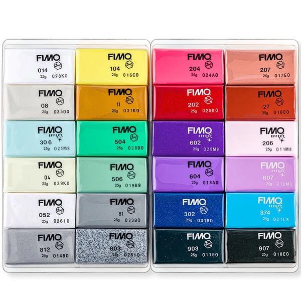 Set Plastilină care se întărește la coacere  FIMO Effect Color Pack, 24x25 g