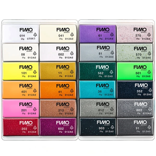 Set Plastilină care se întărește la coacere  FIMO Effect Color Pack, 24x25 g