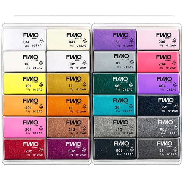 Set Plastilină care se întărește la coacere  FIMO Effect Color Pack, 24x25 g