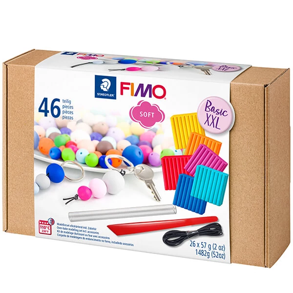Set plastilină FIMO Soft Basic XXL Set, 26x57 g cu accesorii