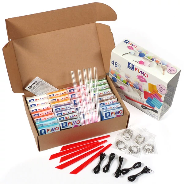 Set plastilină FIMO Soft Basic XXL Set, 26x57 g cu accesorii