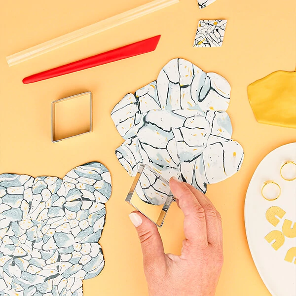 Set Plastilină care se întărește la coacere  Efect Fimo, 4x25 g - design marmura, Marble Design
