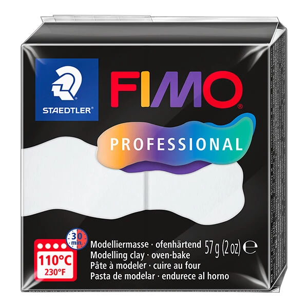 FIMO Professional Plastilină care se întărește la coacere , 57 g - alb, white (8040-0)