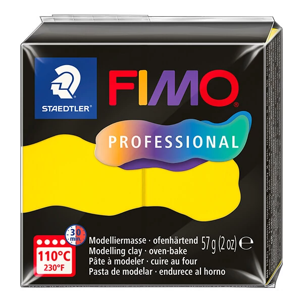 FIMO Professional Plastilină care se întărește la coacere , 57 g - galben, yellow (8040-100)