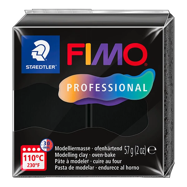 FIMO Professional Plastilină care se întărește la coacere , 57 g - negru, black (8040-9)