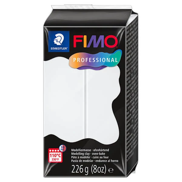 FIMO Professional plastilină care se întărește la coacere, 226 g - alb (8042-0)