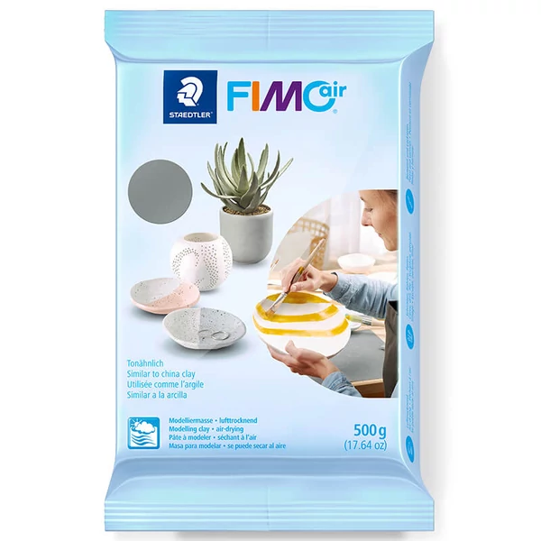 FIMO Air Basic plastilină cu uscare la aer 500 g - gri (8100-80)