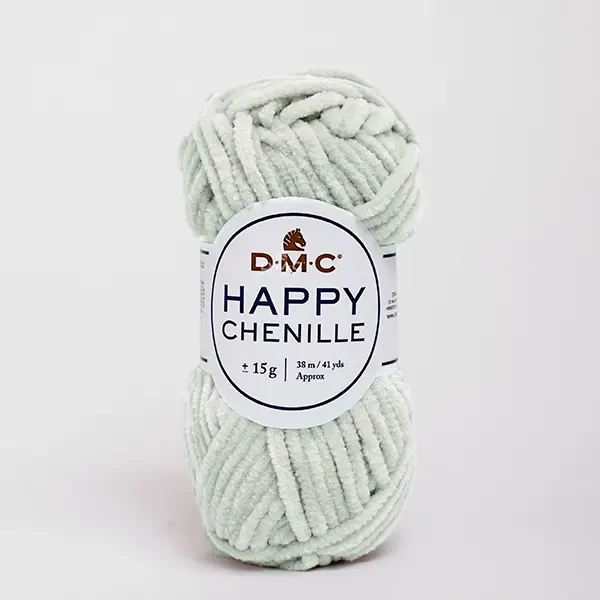 Fire de chenille DMC Happy Chenille pentru amigurumi, 15 g - 11, gri perlat