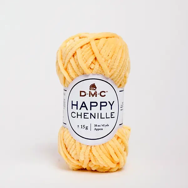Fire de chenille DMC Happy Chenille pentru amigurumi, 15 g - 14, galben-soare