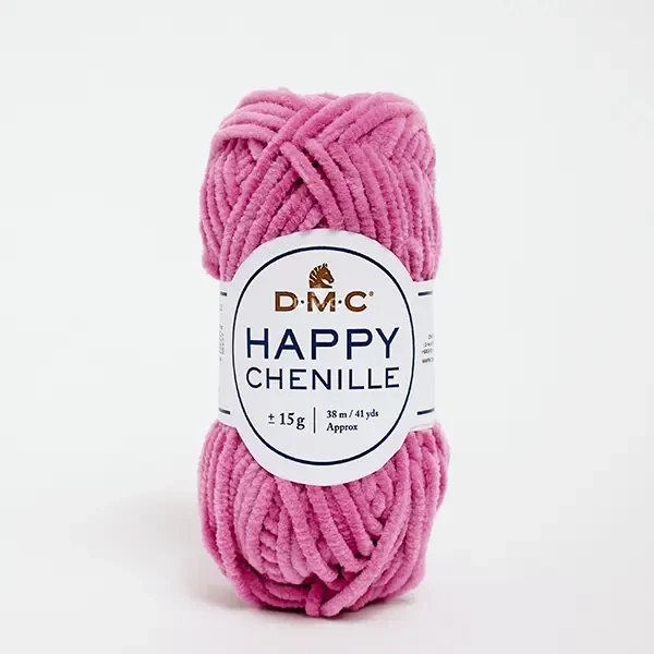 Fire de chenille DMC Happy Chenille pentru amigurumi, 15 g - 24, pink