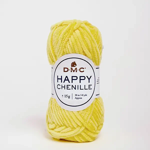 Fire de chenille DMC Happy Chenille pentru amigurumi, 15 g - 25, galben