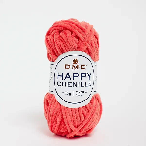 Fire de chenille DMC Happy Chenille pentru amigurumi, 15 g - 32, coraliu