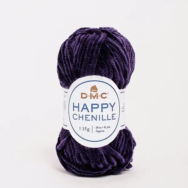 Fire de chenille DMC Happy Chenille pentru amigurumi, 15 g - 33, violet de vinete