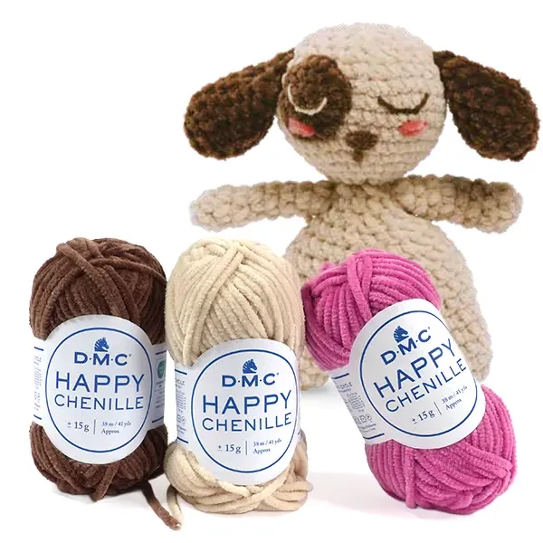 Fire de chenille DMC Happy Chenille pentru amigurumi, 15 g - 15, roz bebeluș