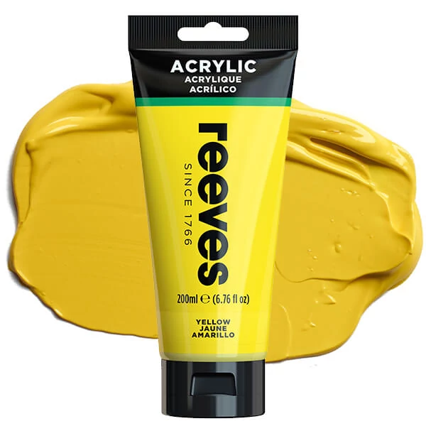 Culori acrilice, 200 ml - yellow