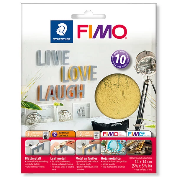 Folie de fum FIMO, 14x14 cm -  auriu, 10 coli
