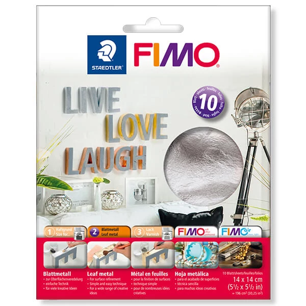 Folie de fum FIMO, 14x14 cm - argintiu, 10 coli