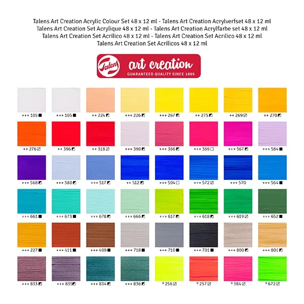 Talens Art Creation set vopsea acrilică - 48x12 ml