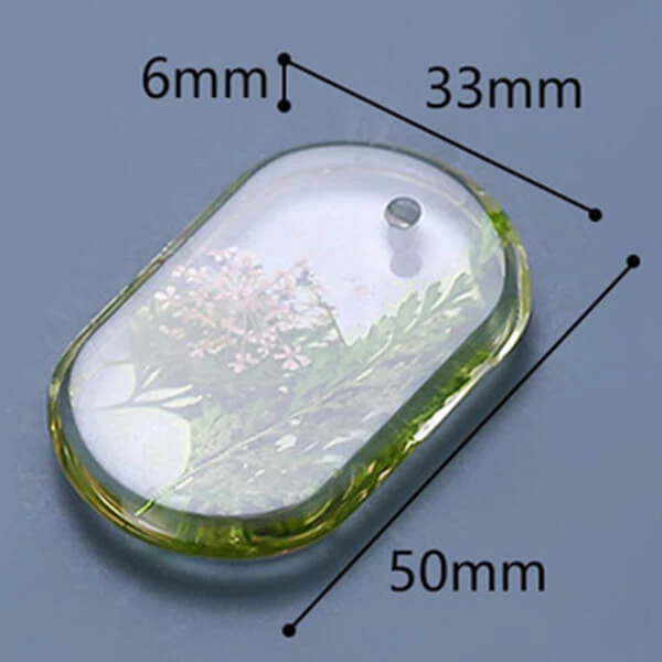 Formă din silicon pentru rășină sintetică- pandantiv plat, oval