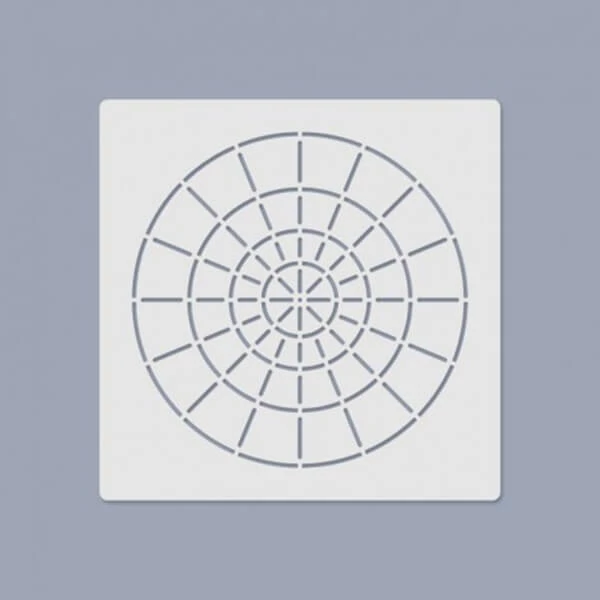 Șablon media, 14,5x14,5 cm, 1 model - cerc, divizat, 16