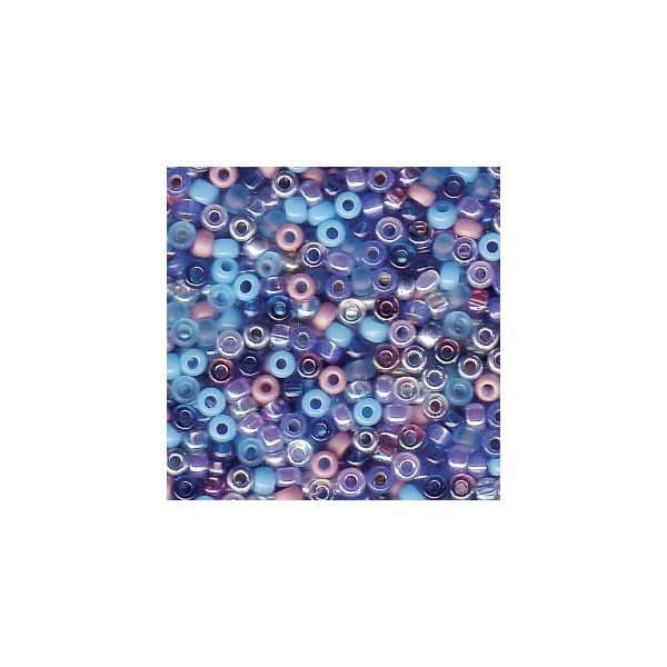 Mărgele de sticlă japoneză Miyuki, mărgele rocailles 11/0 - Mix Caribbean Blue