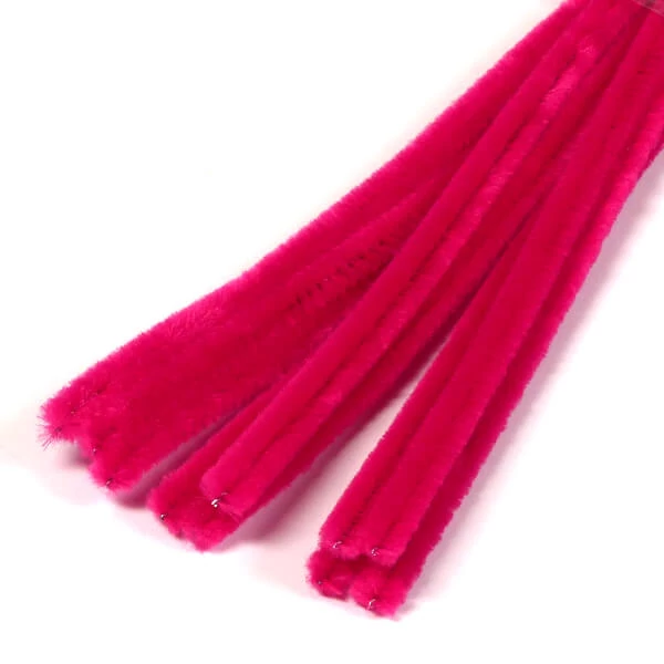 Chenille, 30 cm - ciclam, 10 buc
