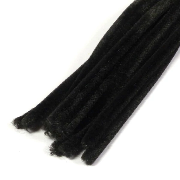 Chenille, 30 cm - negru, 10 buc