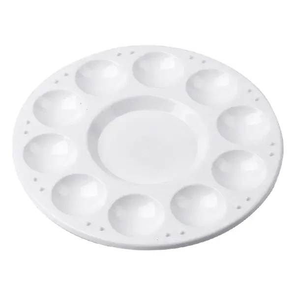 Paletă de pictură din plastic  - 17 cm, rotundă