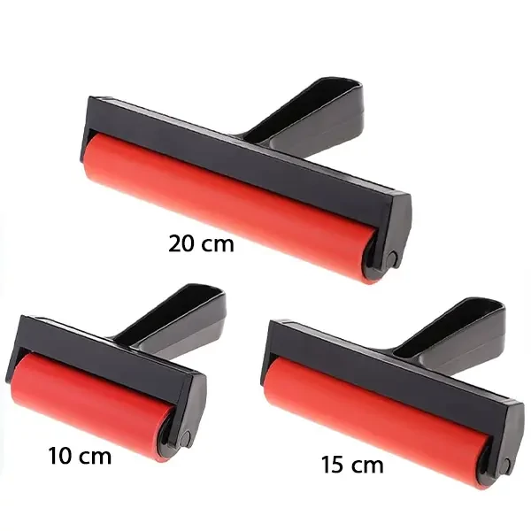 Rolă pentru cerneală de linoleum - 15 cm, cauciuc