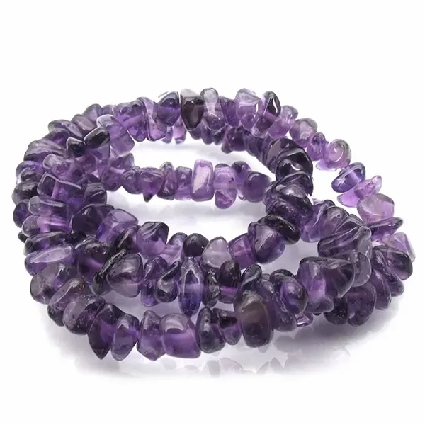 Perle din minerale, chips - Ametist brazilian, 8-12 mm, 1 șir